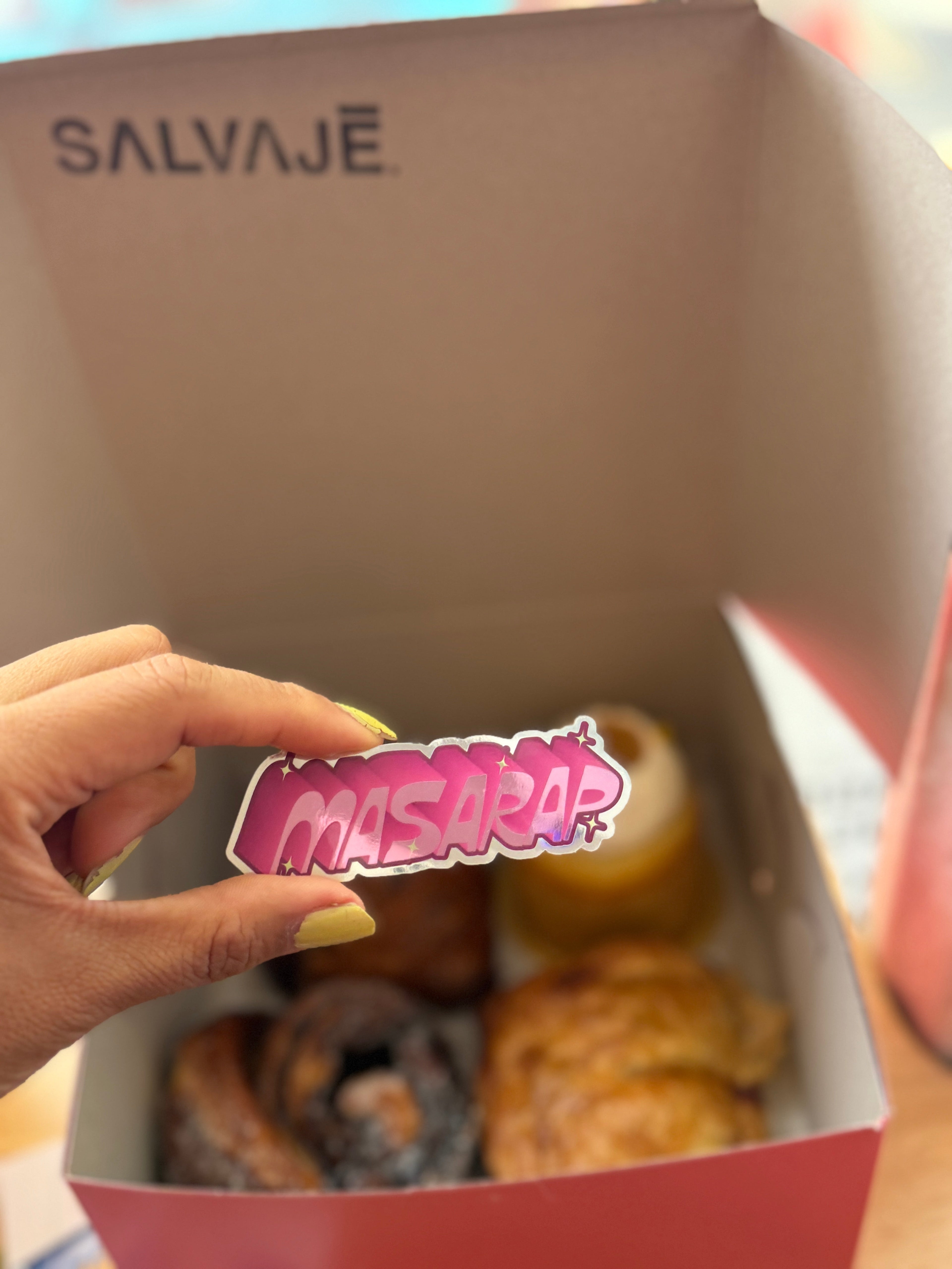 Masarap Pink Glitter Die-Cut Sticker