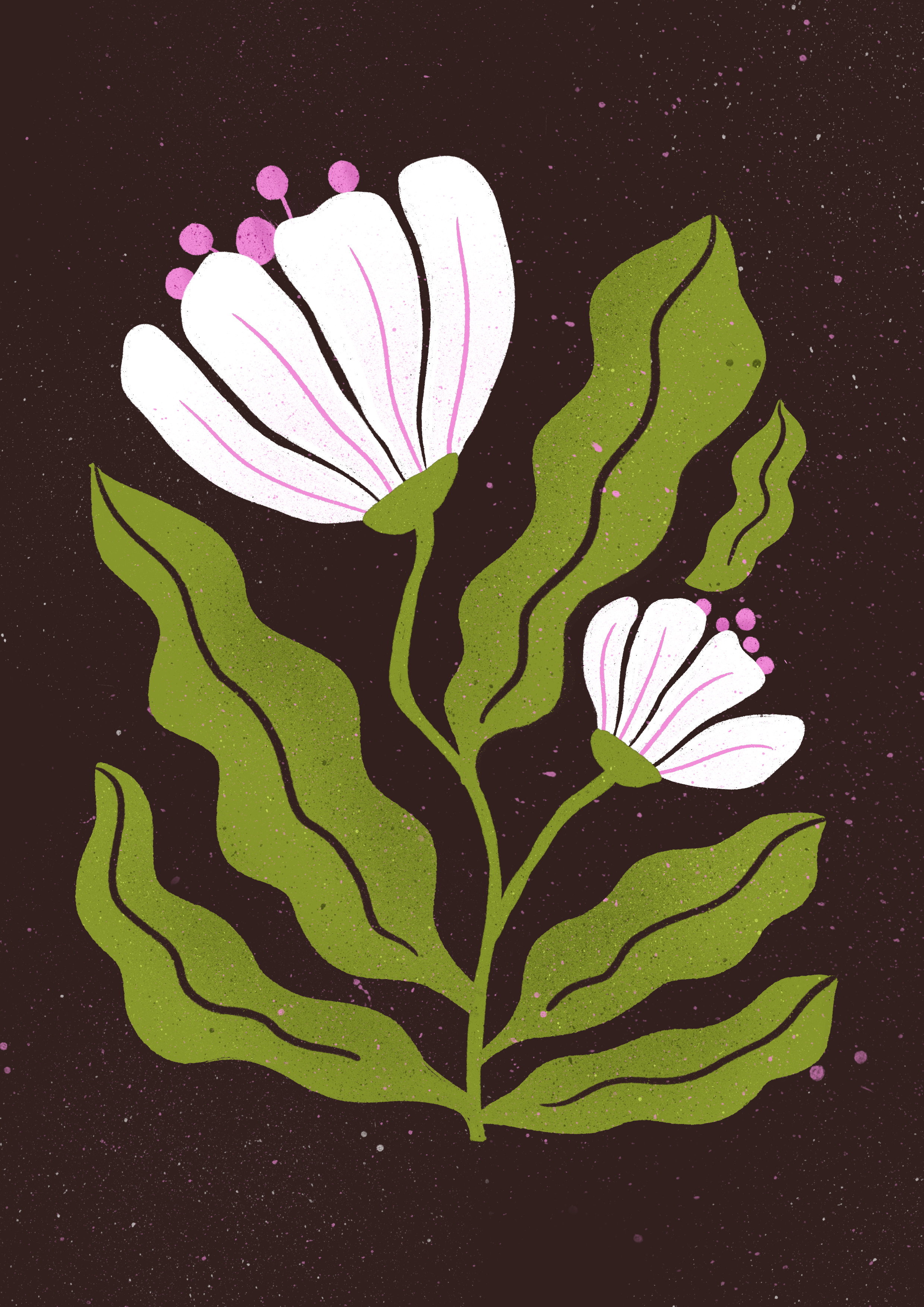 Retro Brown Art Print – Vintage Botanical Wall Decor