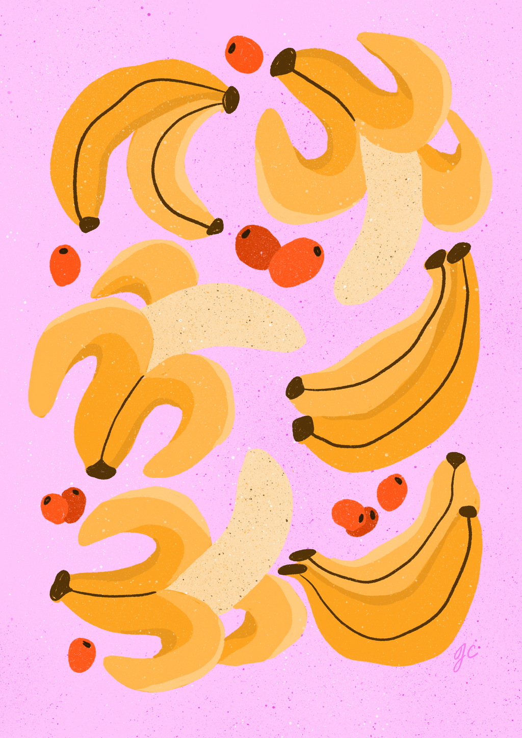 Banana Berry Party Print