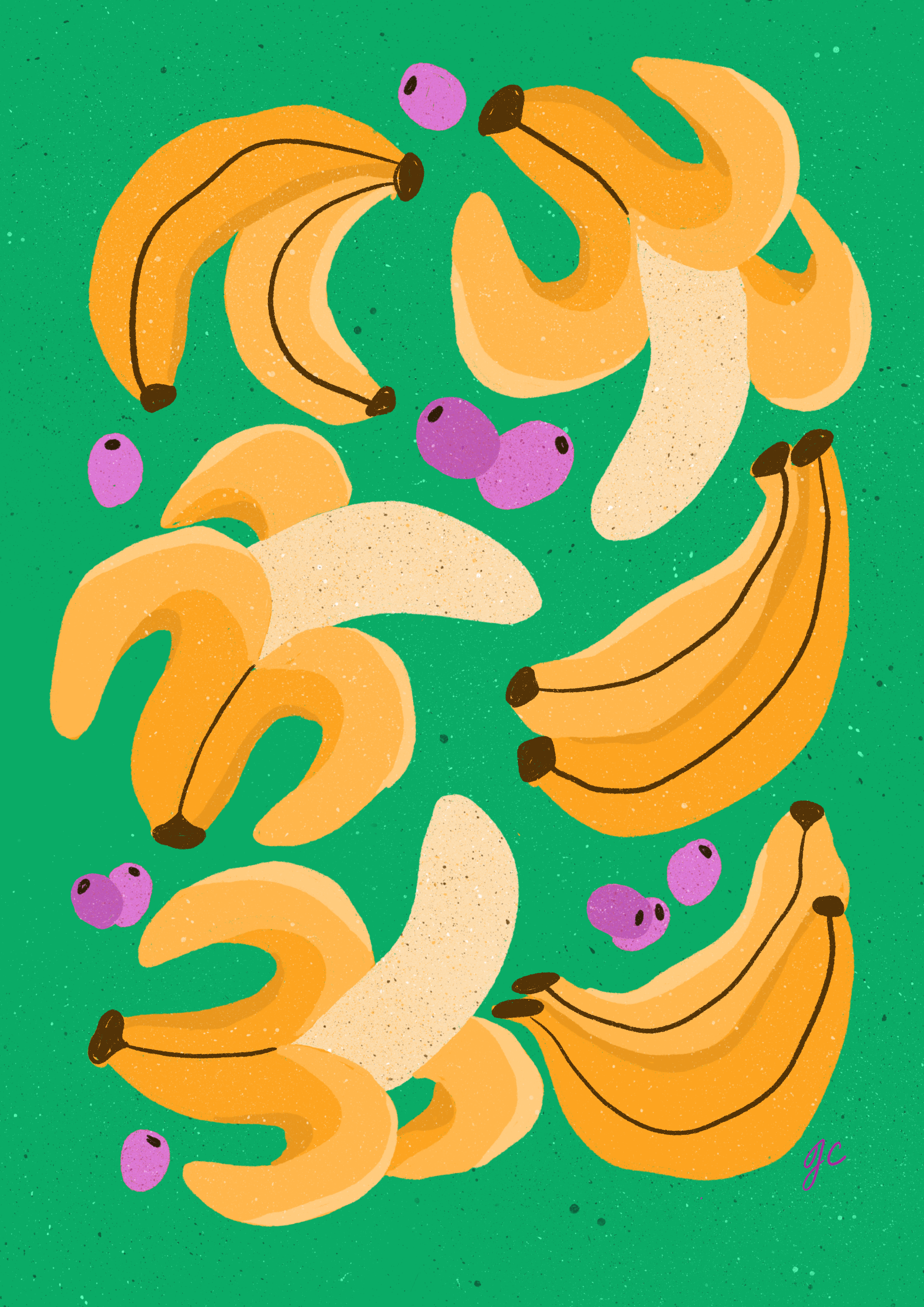 Tropical Banana Grove Print